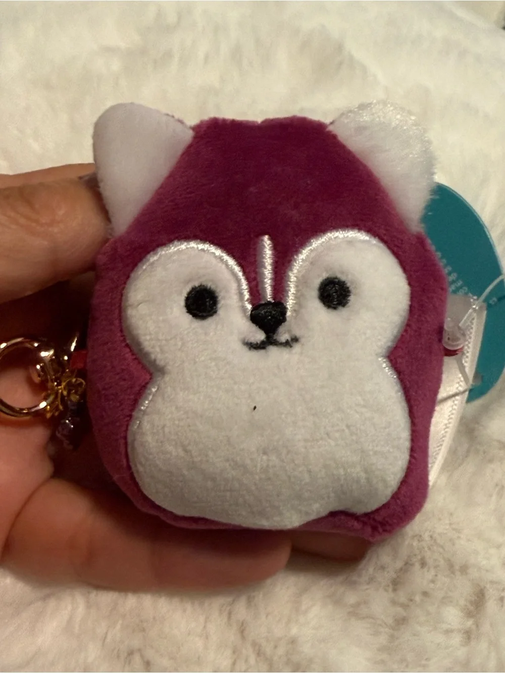 Tundra the Husky Dog Micromallow Keychain/ Bag Charm- NWT